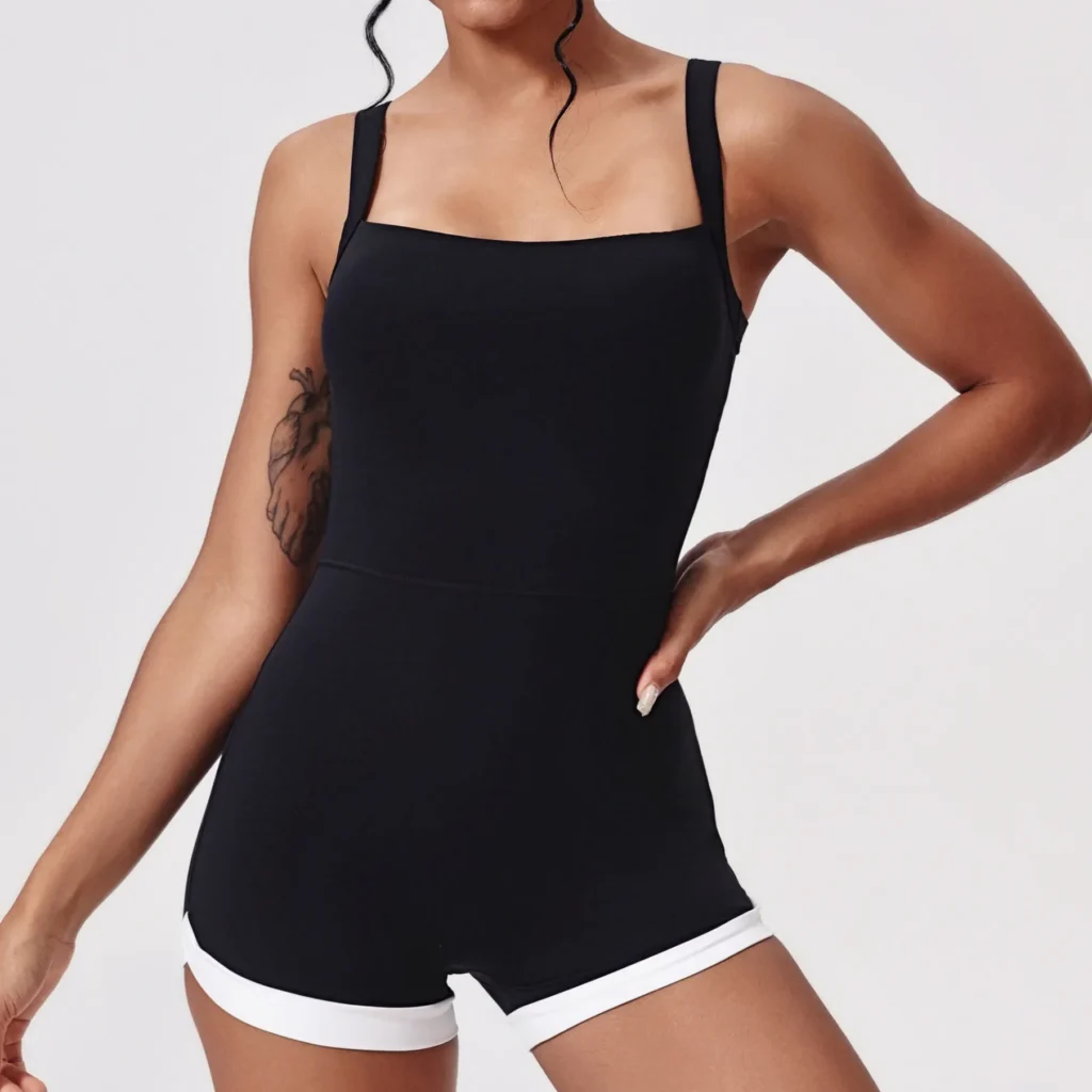 Simple Style Workout Jumpsuit Shorts One Piece Yoga Bodysuit Suppliers
