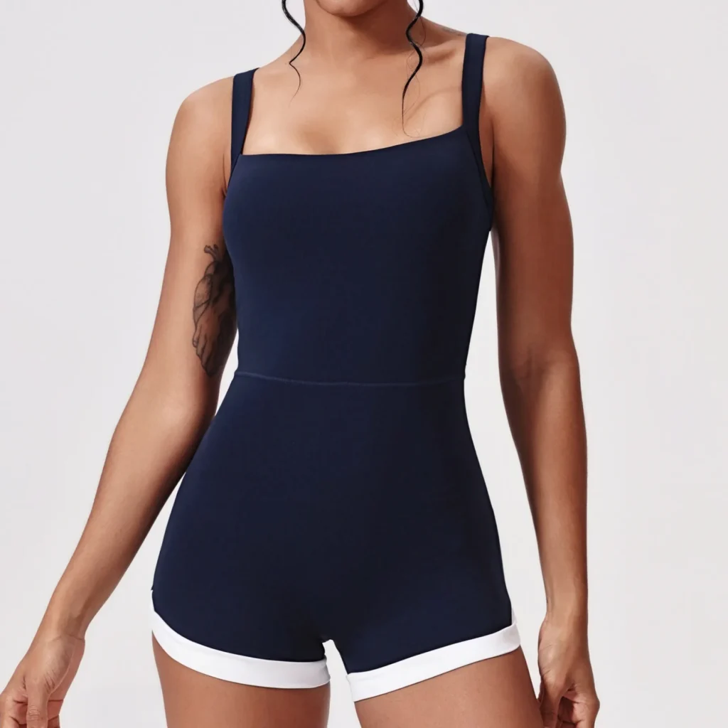 Simple Style Workout Jumpsuit Shorts One Piece Yoga Bodysuit Suppliers