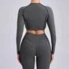 Slim Fit Long Sleeve Yoga Tops​ Outdoor Running Sports Workout Bodysuit