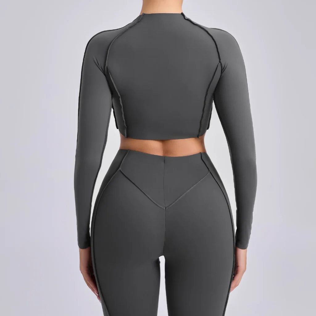Slim Fit Long Sleeve Yoga Tops​ Outdoor Running Sports Workout Bodysuit