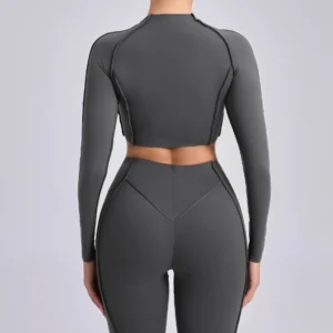 Slim Fit Long Sleeve Yoga Tops​ Outdoor Running Sports Workout Bodysuit