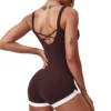 Simple Style Workout Jumpsuit Shorts One Piece Yoga Bodysuit Suppliers