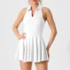 Wholesale Active Clothing Women's Yoga Jumpsuit Tennis Dress with Pockets Suppliers