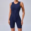 Workout Jumpsuit Shorts Beautiful Back Outer Wear Yoga Suit