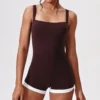 Simple Style Workout Jumpsuit Shorts One Piece Yoga Bodysuit Suppliers