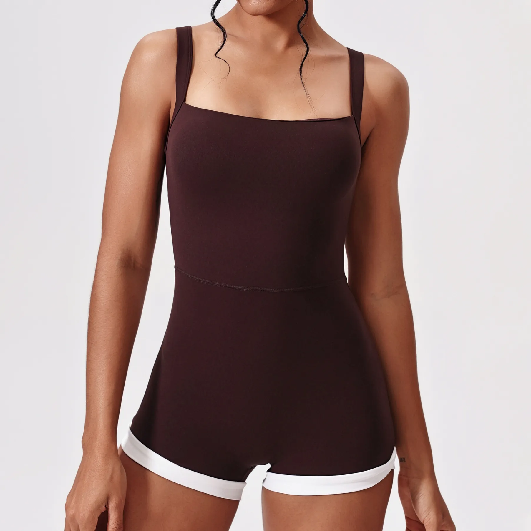 Simple Style Workout Jumpsuit Shorts One Piece Yoga Bodysuit Suppliers