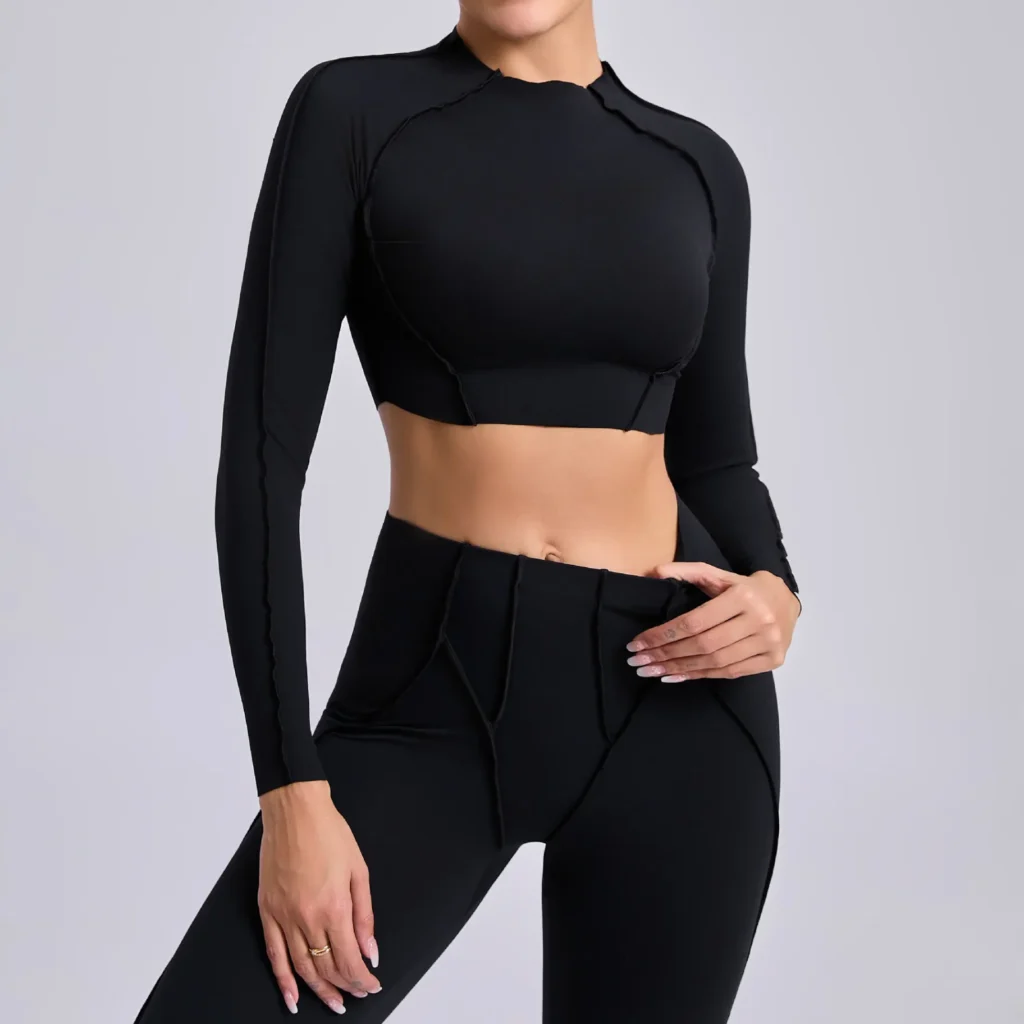 Slim Fit Long Sleeve Yoga Tops​ Outdoor Running Sports Workout Bodysuit