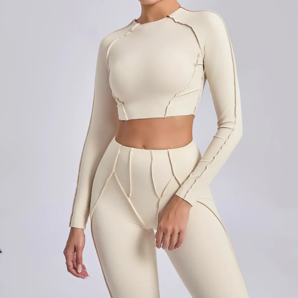 Slim Fit Long Sleeve Yoga Tops​ Outdoor Running Sports Workout Bodysuit