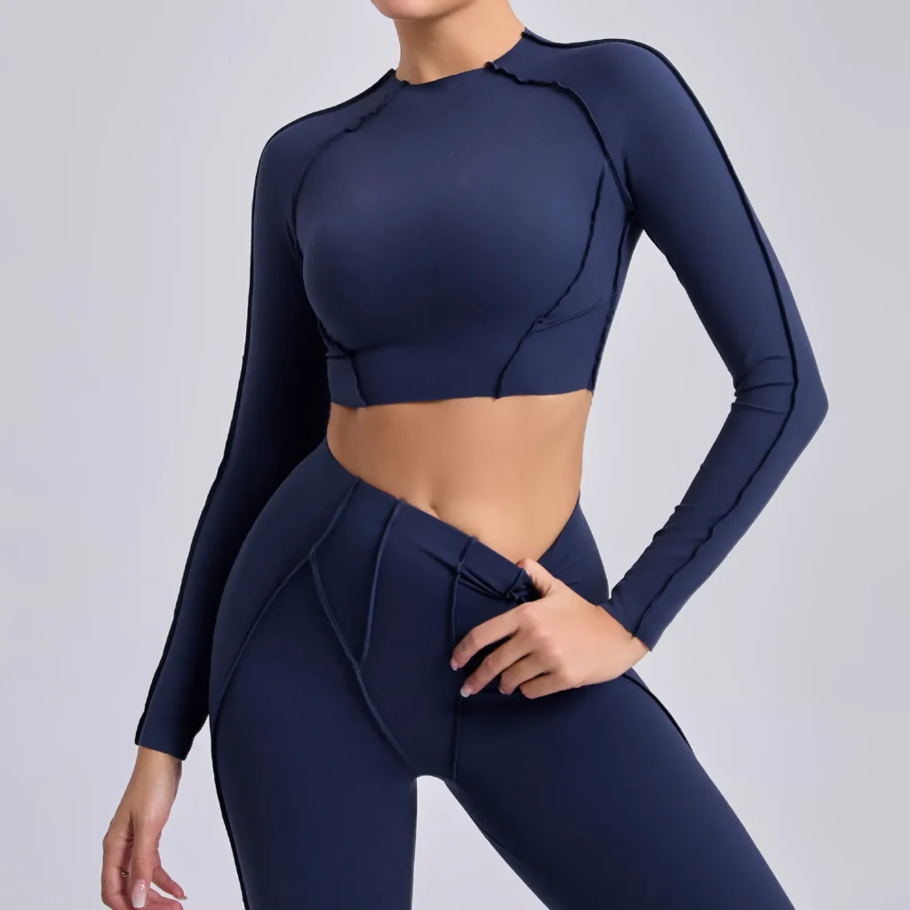 Slim Fit Long Sleeve Yoga Tops​ Outdoor Running Sports Workout Bodysuit
