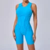 Workout Jumpsuit Shorts Beautiful Back Outer Wear Yoga Suit
