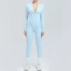 Half-Zipper Long-Sleeved Fitness Workout Jumpsuit Gym Clothes Manufacturer