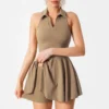 Wholesale Active Clothing Women's Yoga Jumpsuit Tennis Dress with Pockets Suppliers