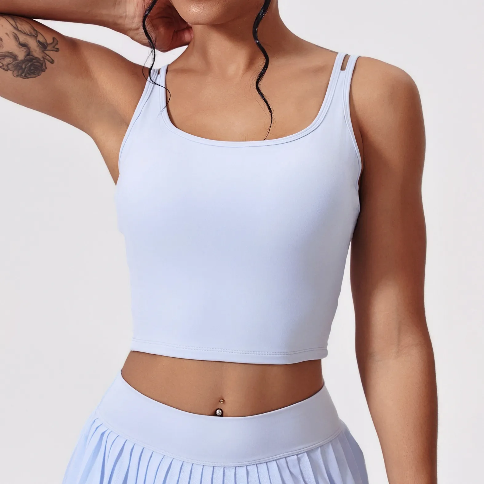 Custom Sports Bra Wholesale Fitness Double Shoulder Straps Tank Top