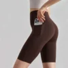 Side Pockets Long Shorts For Women Athletic Shorts Custom Activewear Manufacturers