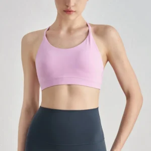 Beautiful Back Spaghetti Straps Yoga Bra Wholesale Sports Bra Athletic Clothing Manufacturer