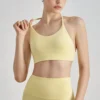 Beautiful Back Spaghetti Straps Yoga Bra Wholesale Sports Bra Athletic Clothing Manufacturer