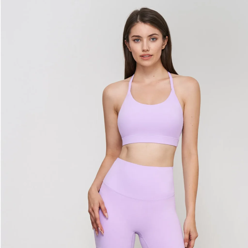 Beautiful Back Spaghetti Straps Yoga Bra Wholesale Sports Bra Athletic Clothing Manufacturer