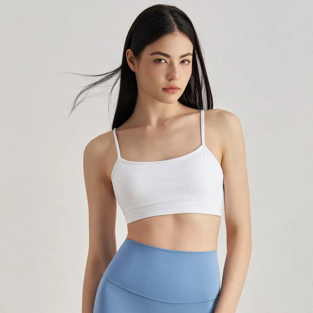 Custom Sports Bra Spaghetti Straps Wholesale Sports Bras Athletic Clothing Manufacturer