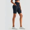 Side Pockets Long Shorts For Women Athletic Shorts Custom Activewear Manufacturers