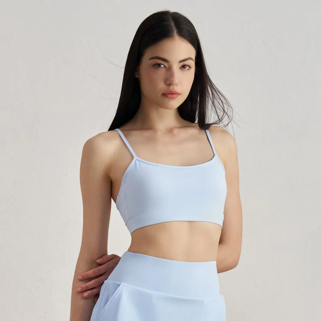 Custom Sports Bra Spaghetti Straps Wholesale Sports Bras Athletic Clothing Manufacturer