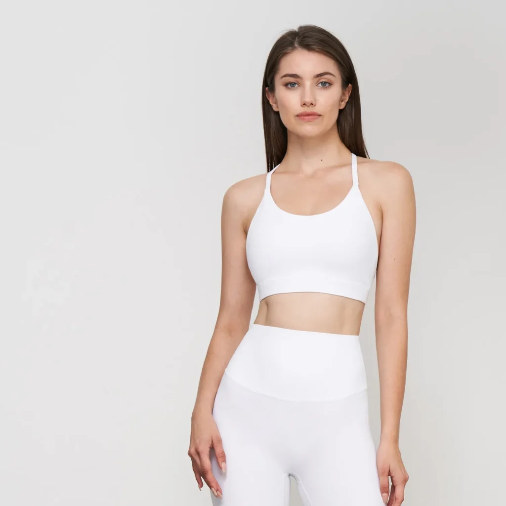 Beautiful Back Spaghetti Straps Yoga Bra Wholesale Sports Bra Athletic Clothing Manufacturer