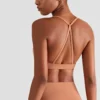 Beautiful Back Spaghetti Straps Yoga Bra Wholesale Sports Bra Athletic Clothing Manufacturer