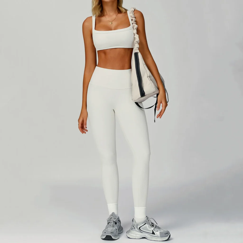 Ribbed High Waist Yoga Pants Gym Sparks Clothing Brand Wholesale Leggings Suppliers