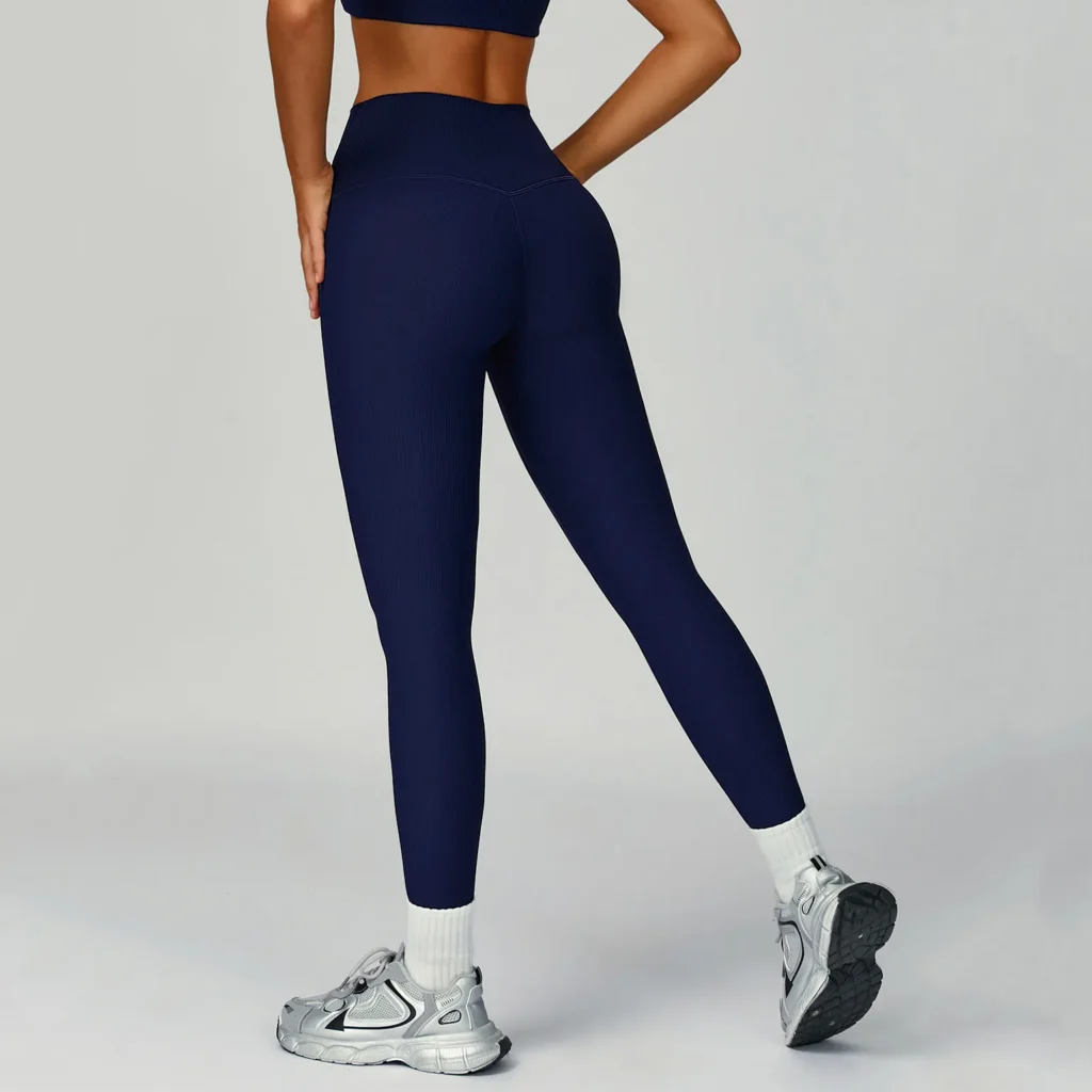 Ribbed High Waist Yoga Pants Gym Sparks Clothing Brand Wholesale Leggings Suppliers
