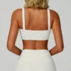 Ribbed Fabric Yoga Apparel Wholesale Bulk Fitness Workout Clothes Custom Sports Bra