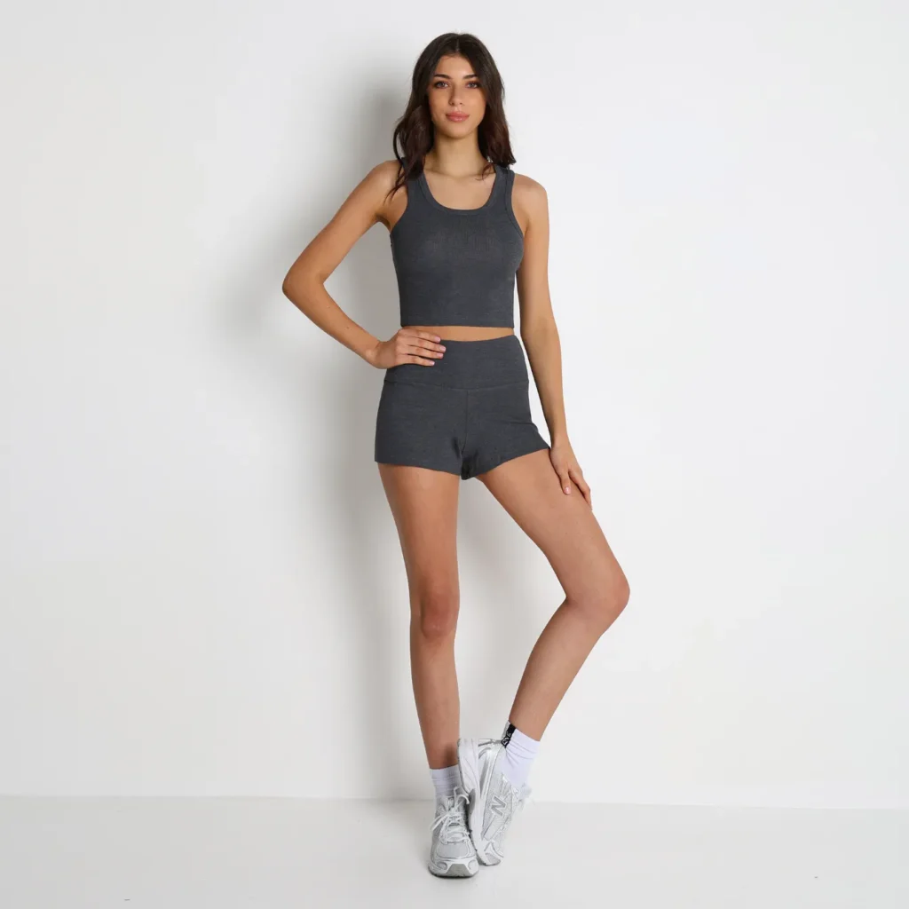 Folded Waist Wholesale Gym Shorts Spark Athletic Personalized Gym Shorts Suppliers