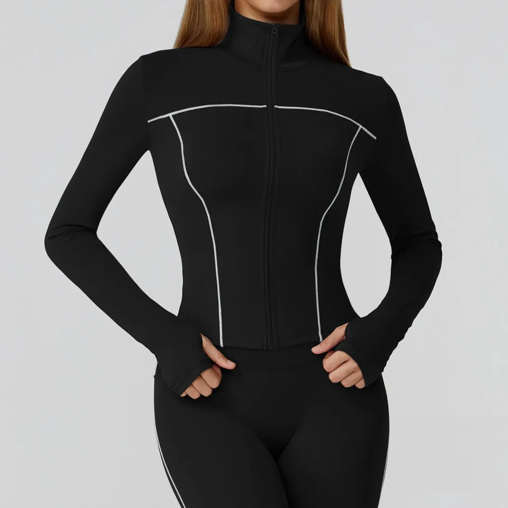 Light Athletic Jacket Workout Bodysuit Long Sleeve Fitness Clothing Manufacturer