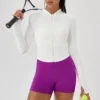 Gym Clothes Manufacturer Women's Zip Up Athletic Jacket Wholesale Athletic Wear