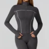 Light Athletic Jacket Workout Bodysuit Long Sleeve Fitness Clothing Manufacturer