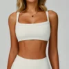 Ribbed Fabric Yoga Apparel Wholesale Bulk Fitness Workout Clothes Custom Sports Bra