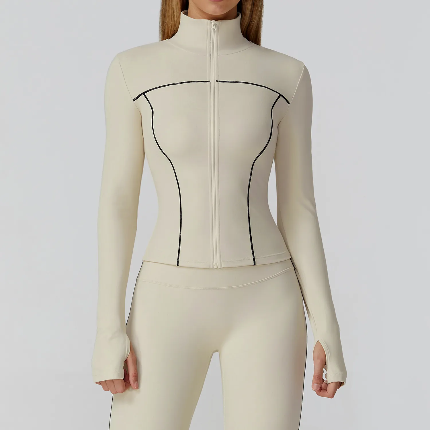 Light Athletic Jacket Workout Bodysuit Long Sleeve Fitness Clothing Manufacturer