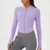 Gym Clothes Manufacturer Women's Zip Up Athletic Jacket Wholesale Athletic Wear
