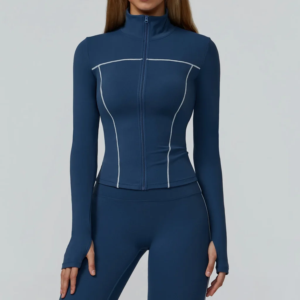 Light Athletic Jacket Workout Bodysuit Long Sleeve Fitness Clothing Manufacturer