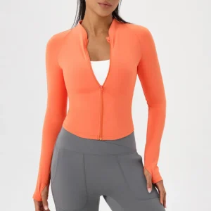 Gym Clothes Manufacturer Women's Zip Up Athletic Jacket Wholesale Athletic Wear