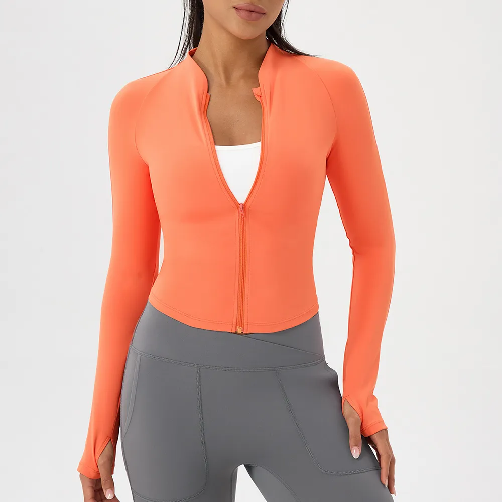 Gym Clothes Manufacturer Women's Zip Up Athletic Jacket Wholesale Athletic Wear