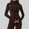 Light Athletic Jacket Workout Bodysuit Long Sleeve Fitness Clothing Manufacturer