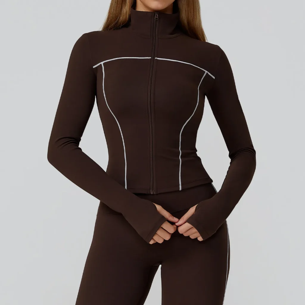 Light Athletic Jacket Workout Bodysuit Long Sleeve Fitness Clothing Manufacturer