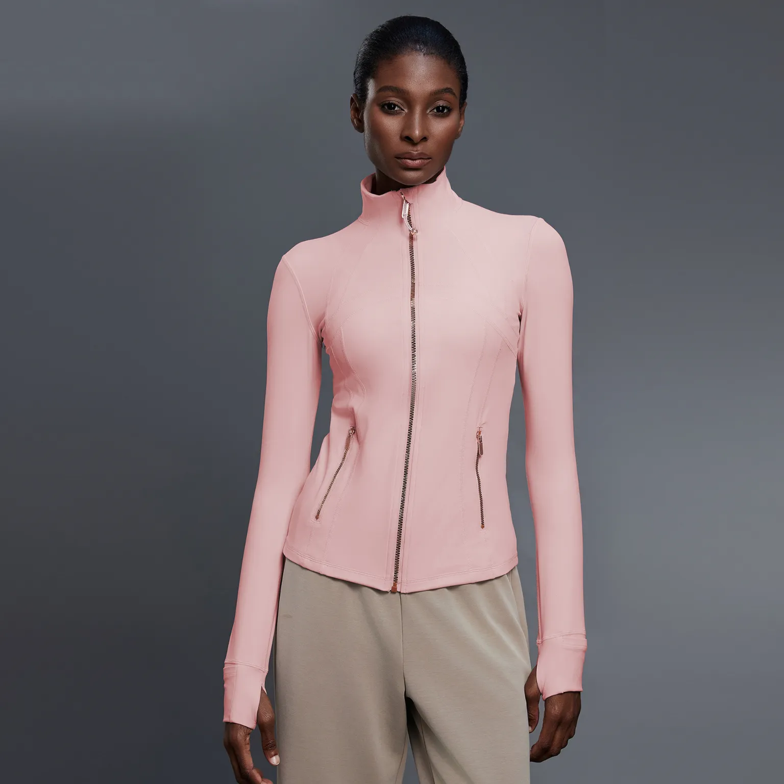 Light Athletic Jacket Women's Zip Up Athletic Jacket Athleisure Manufacturers