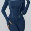 Light Athletic Jacket Workout Bodysuit Long Sleeve Fitness Clothing Manufacturer