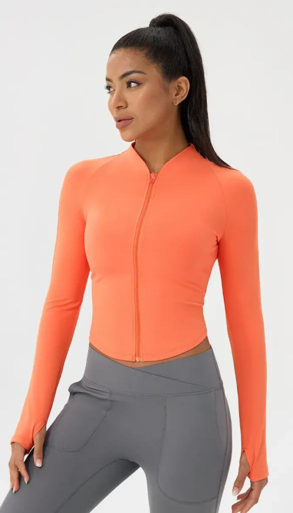 Gym Clothes Manufacturer Women's Zip Up Athletic Jacket Wholesale Athletic Wear
