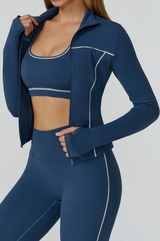 Light Athletic Jacket Workout Bodysuit Long Sleeve Fitness Clothing Manufacturer