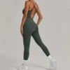 Custom Jumpsuits One Piece Workout Bodysuit Best Yoga Jumpsuit Supplier