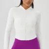 Gym Clothes Manufacturer Women's Zip Up Athletic Jacket Wholesale Athletic Wear