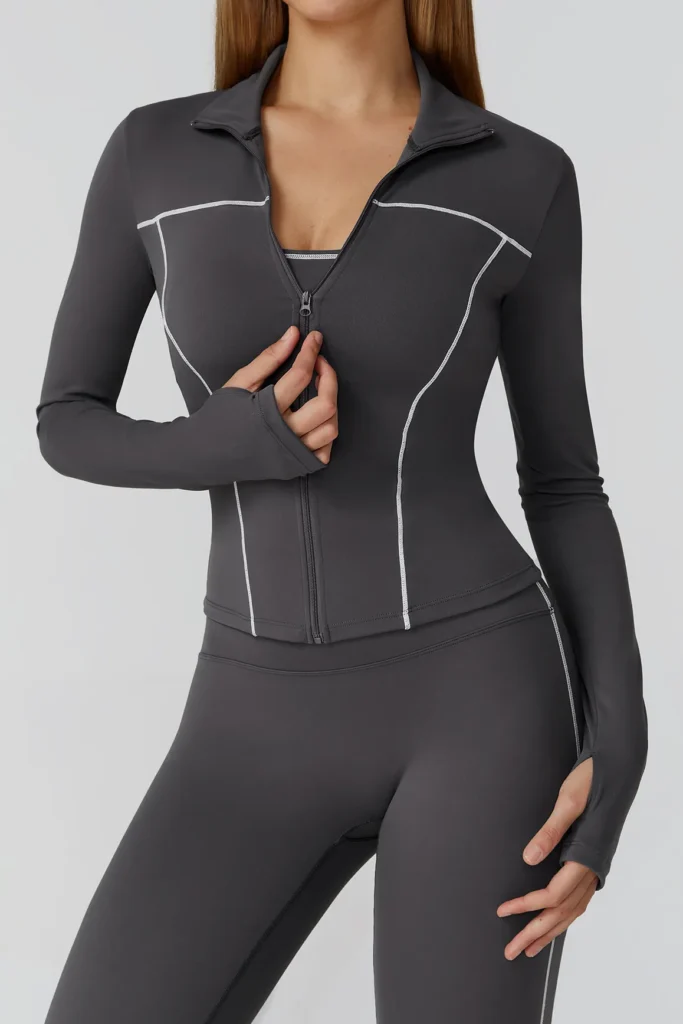Light Athletic Jacket Workout Bodysuit Long Sleeve Fitness Clothing Manufacturer