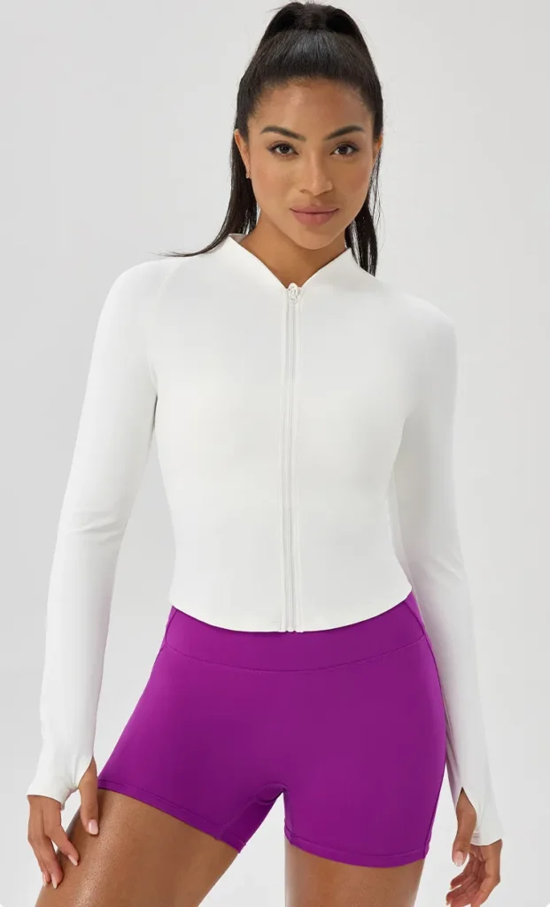 Gym Clothes Manufacturer Women's Zip Up Athletic Jacket Wholesale Athletic Wear