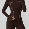 Light Athletic Jacket Workout Bodysuit Long Sleeve Fitness Clothing Manufacturer